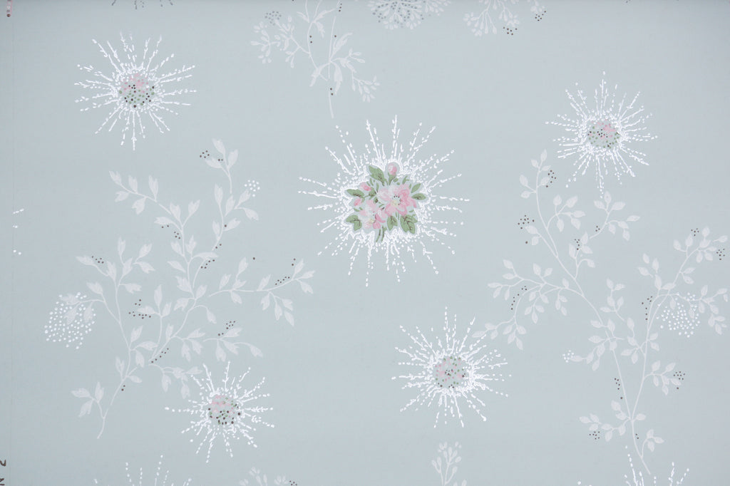 1950s Floral Vintage Wallpaper