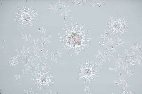 1950s Floral Vintage Wallpaper