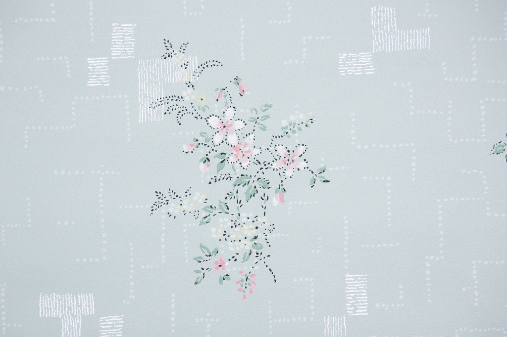 1950s Floral Vintage Wallpaper