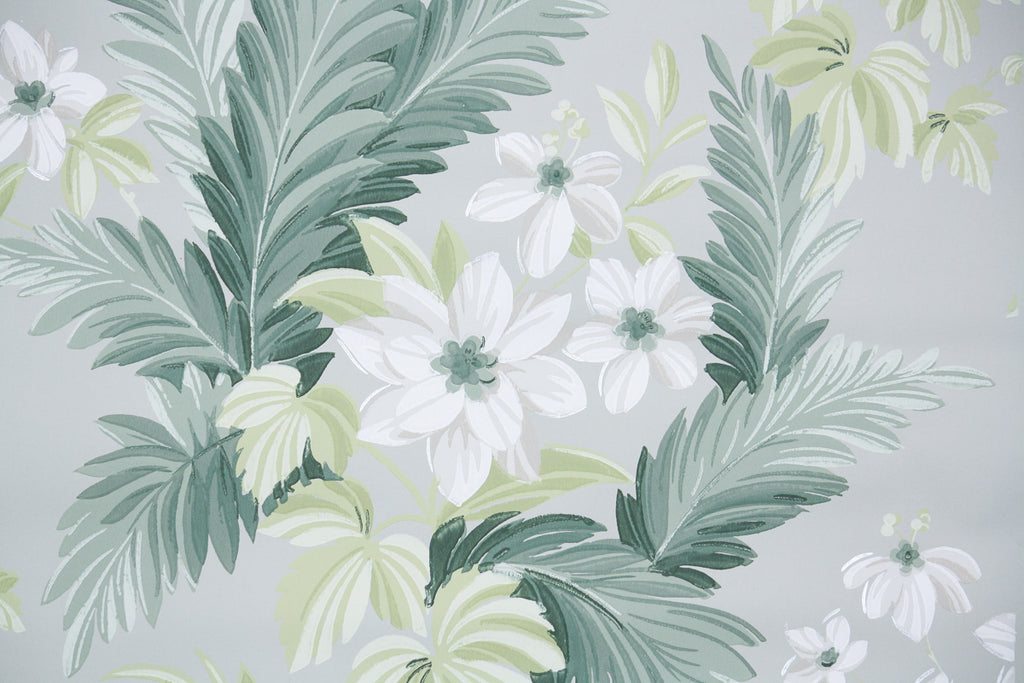 1950s Floral Vintage Wallpaper