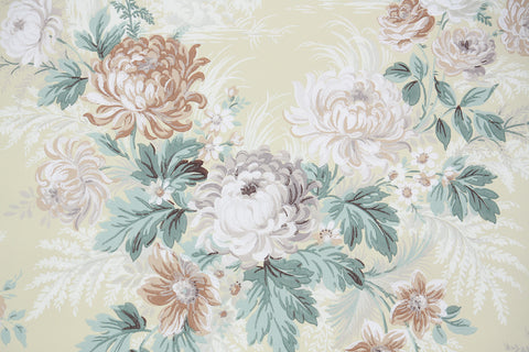 1950s Floral Vintage Wallpaper