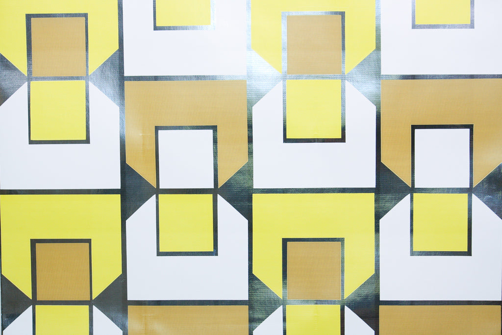 1970s Geometric Mylar Vintage Wallpaper