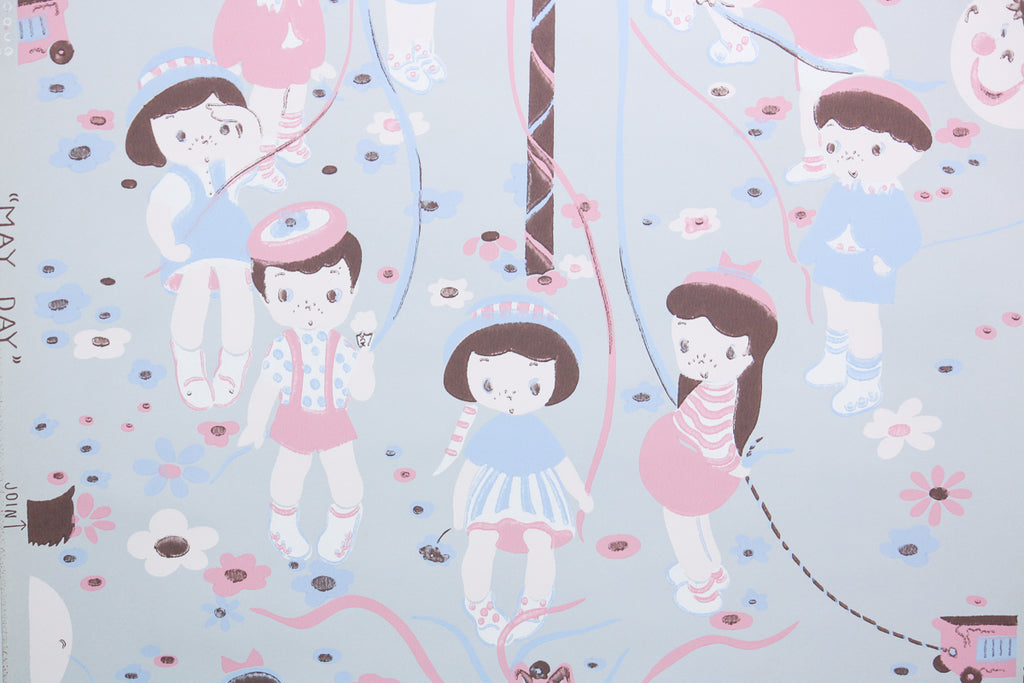 1950s Childrens Vintage Wallpaper