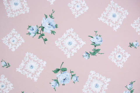 1950s Floral Vintage Wallpaper
