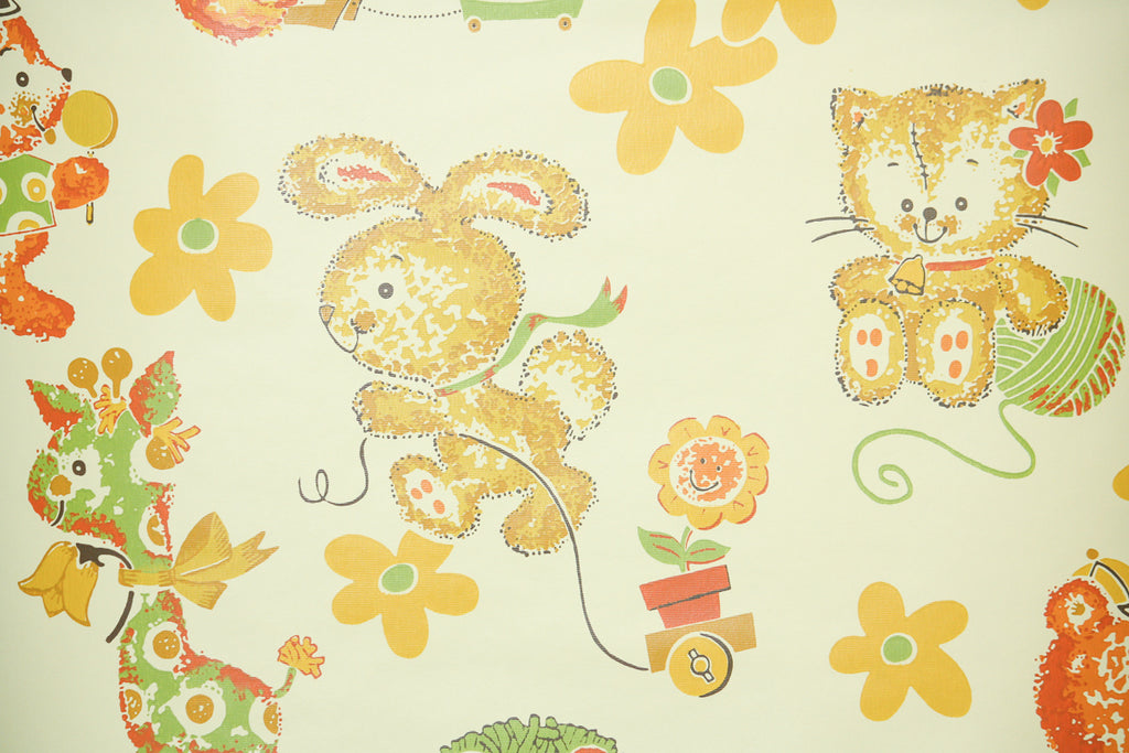 1970s Childrens Vintage Wallpaper