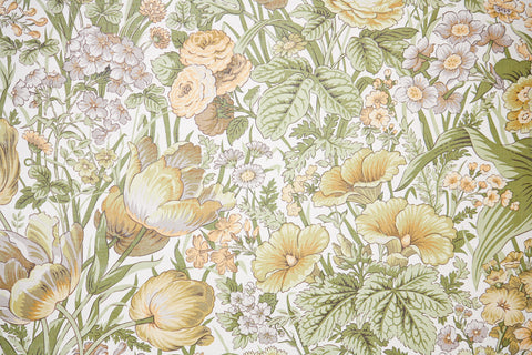 1970s Floral Vintage Wallpaper