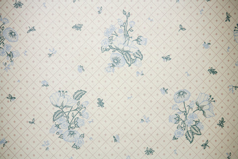 1970s Floral Vintage Wallpaper
