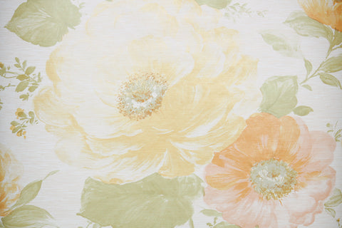 1970s Floral Vintage Wallpaper