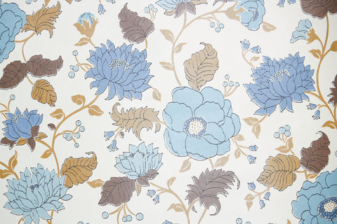 1970s Floral Vintage Wallpaper