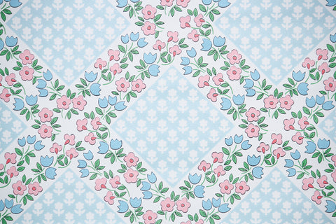 1970s Floral Vintage Wallpaper