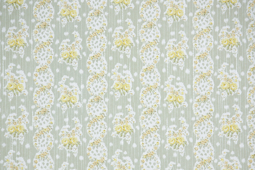 1970s Floral Vintage Wallpaper
