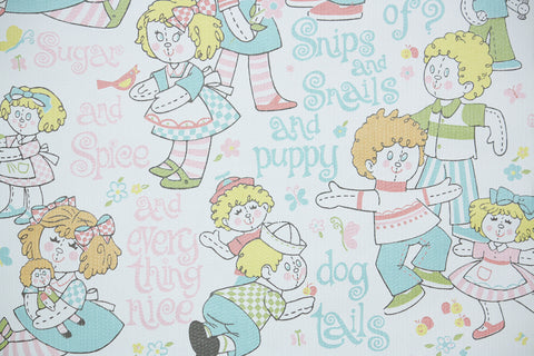 1970s Childrens Vintage Wallpaper
