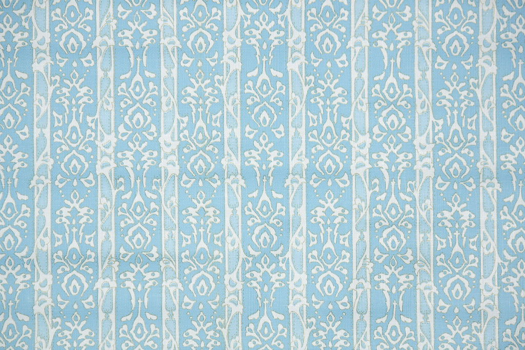 1970s Damask Stripe Vinyl Vintage Wallpaper