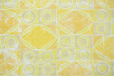 1970s Geometric Vinyl Vintage Wallpaper