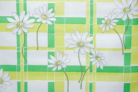 1970s Floral Vinyl Vintage Wallpaper