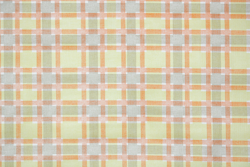 1970s Plaid Vinyl Vintage Wallpaper