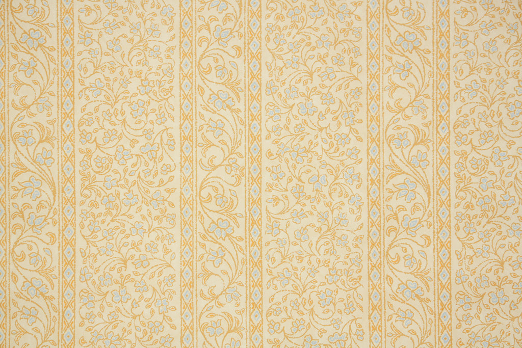 1970s Floral Vinyl Vintage Wallpaper