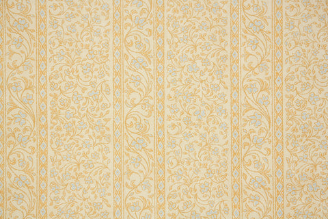 1970s Floral Vinyl Vintage Wallpaper