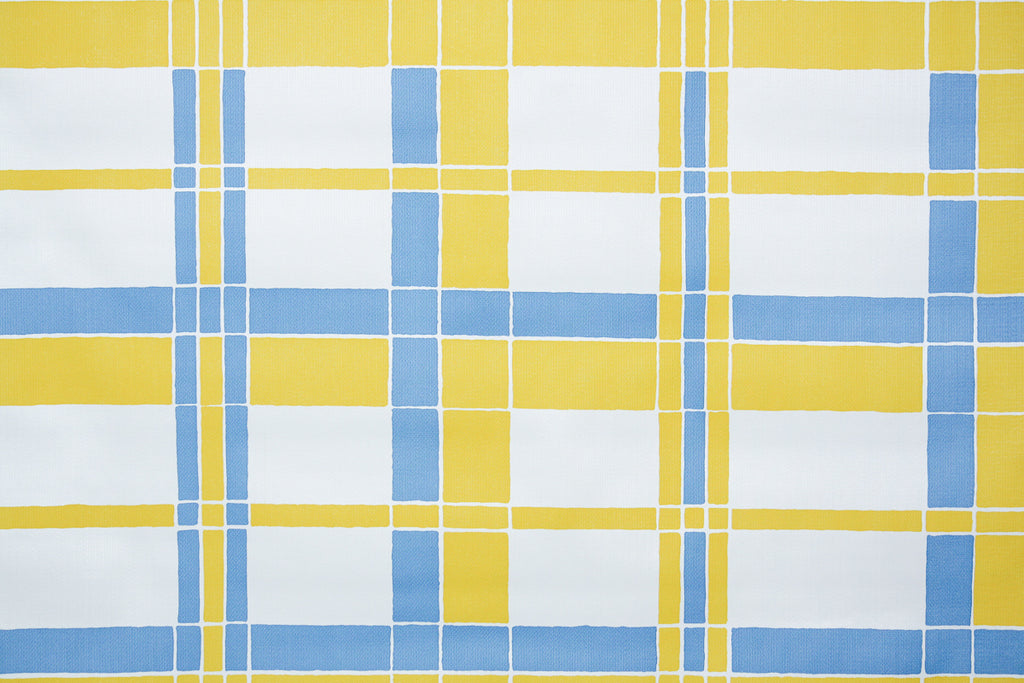 1970s Plaid Vinyl Vintage Wallpaper