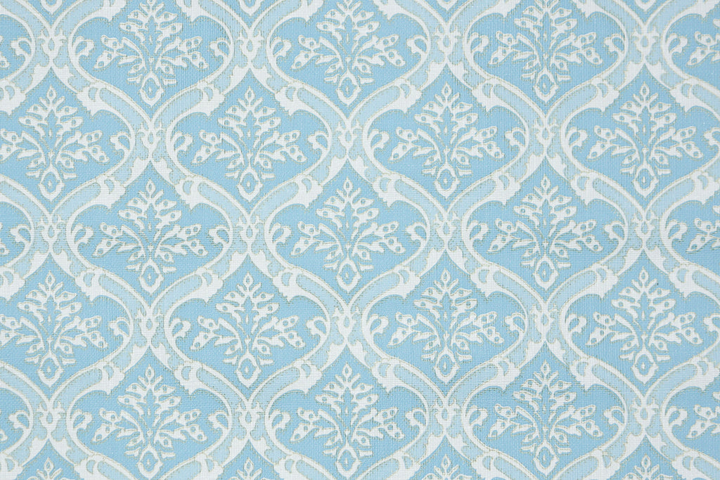 1970s Damask Vinyl Vintage Wallpaper