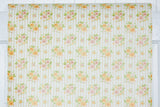 1970s Floral Stripe Vintage Wallpaper