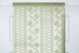 1970s Floral Stripe Vintage Wallpaper
