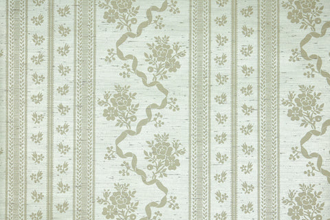 1970s Floral Stripe Vintage Wallpaper