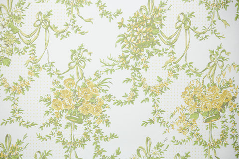 1970s Floral Vintage Wallpaper