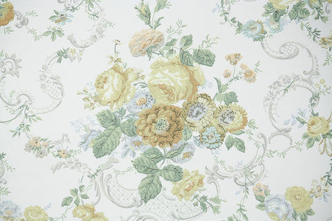 1960s Floral Vintage Wallpaper