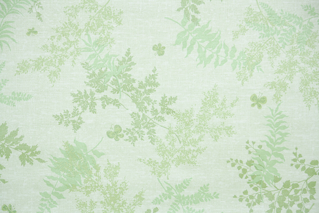 1970s Botanical Vinyl Vintage Wallpaper