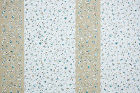 1980s Floral Vintage Wallpaper