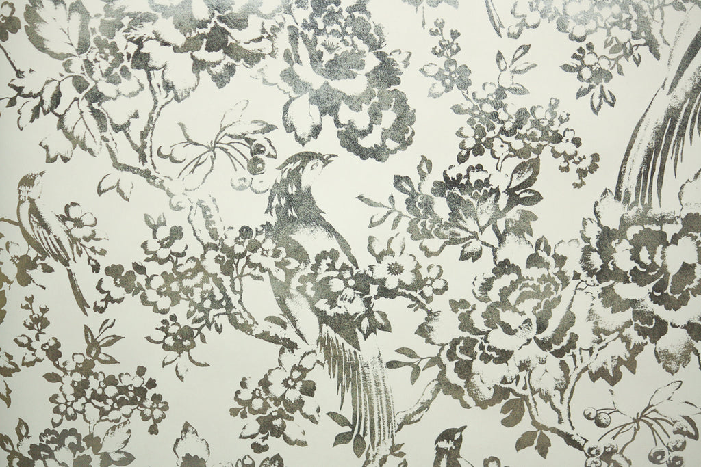 1970s Floral Vinyl Vintage Wallpaper