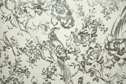 1970s Floral Vinyl Vintage Wallpaper