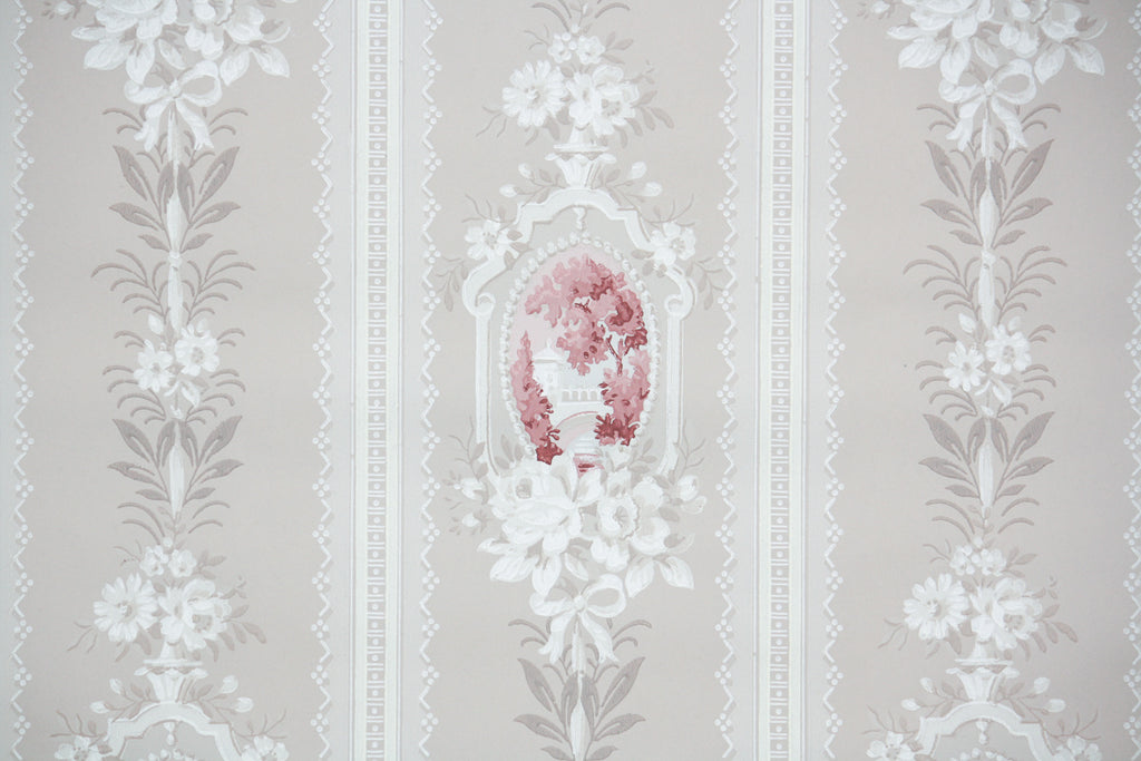 1950s Scenic Vintage Wallpaper