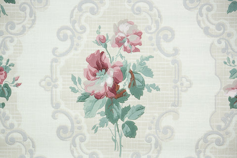 1950s Floral Vintage Wallpaper