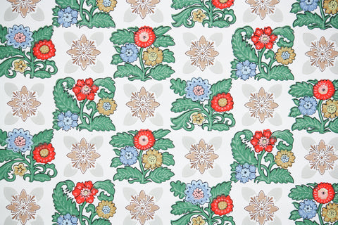 1950s Floral Vintage Wallpaper