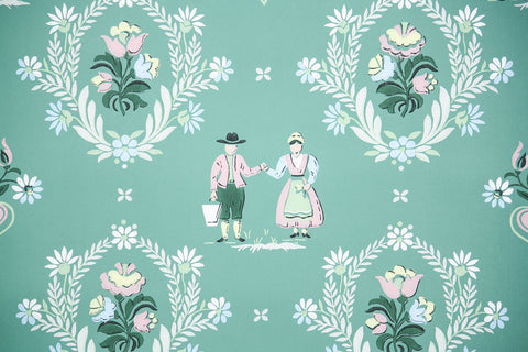 1950s Kitchen Vintage Wallpaper