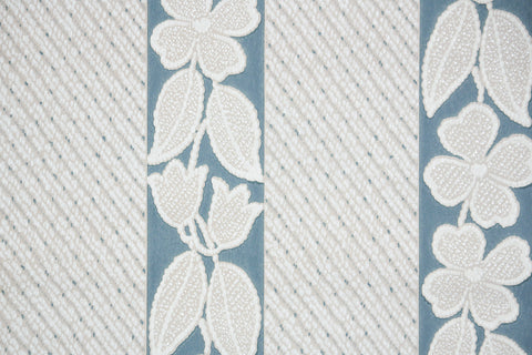 1950s Botanical Stripe Vintage Wallpaper