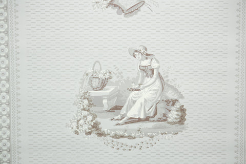 1930s Scenic Vintage Wallpaper