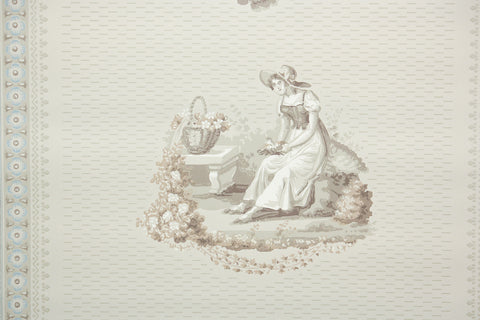 1930s Scenic Vintage Wallpaper