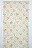 1960s Floral Vintage Wallpaper