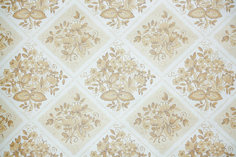 1960s Kitchen Floral Vintage Wallpaper