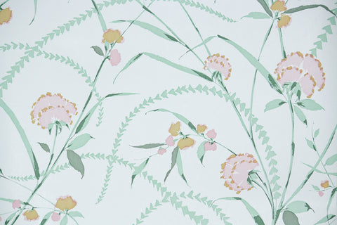 1980s Floral Vintage Wallpaper