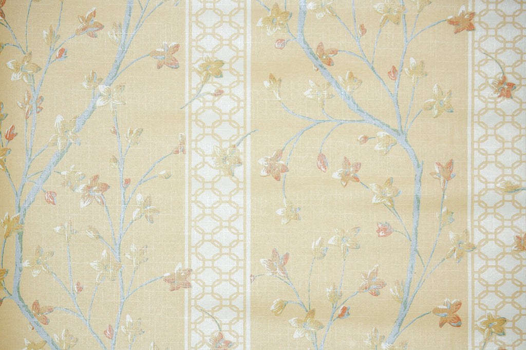 1970s Floral Vintage Wallpaper