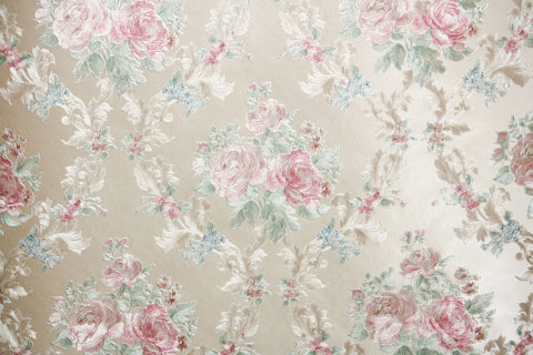 1990s Floral Vintage Wallpaper