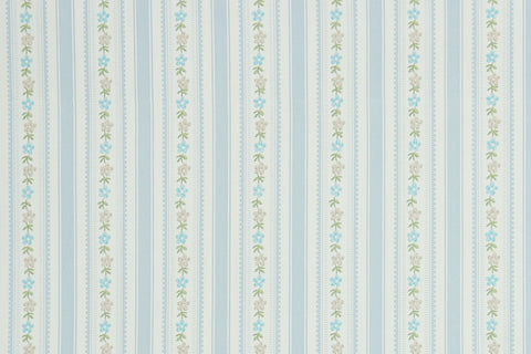 1970s Floral Stripe Vintage Wallpaper