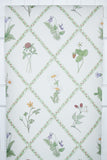 1980s Floral Vintage Wallpaper