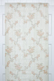 1980s Floral Stripe Vintage Wallpaper
