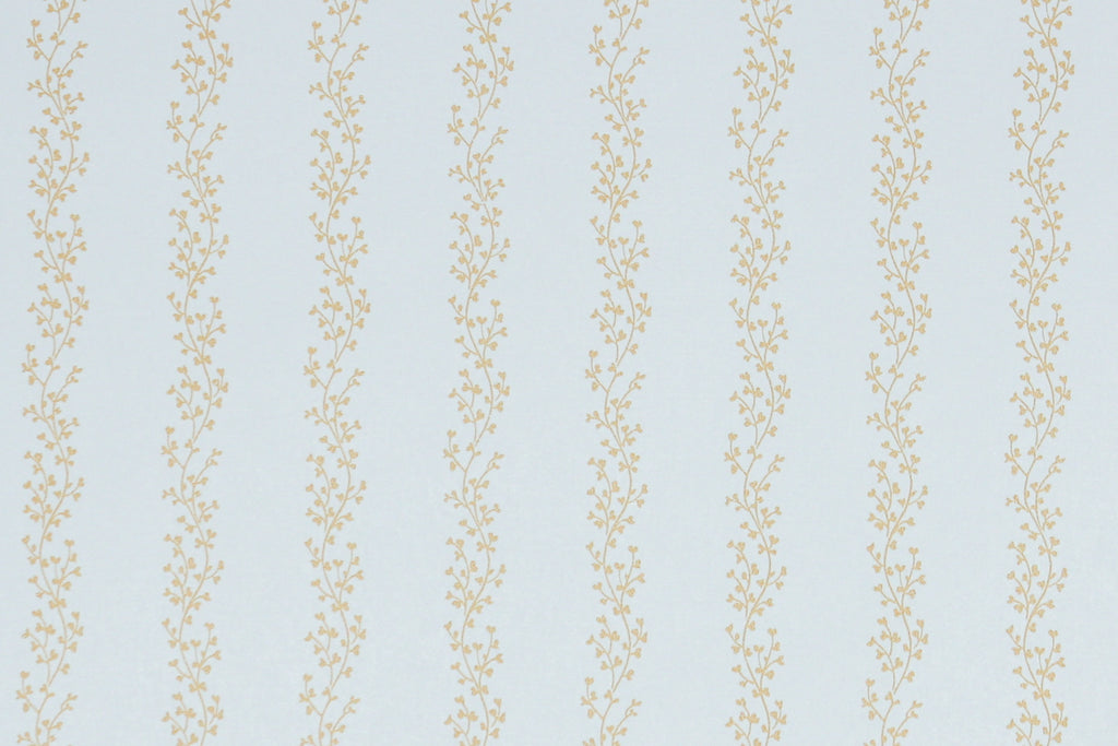 1980s Floral Stripe Vintage Wallpaper