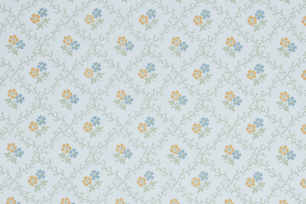 1990s Floral Vintage Wallpaper